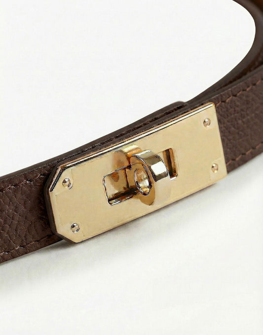 Dark Brown Link - Belt - Olivia & Kate