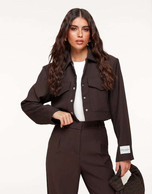 Donkerbruine Studio Cropped - Jasje - Olivia & Kate