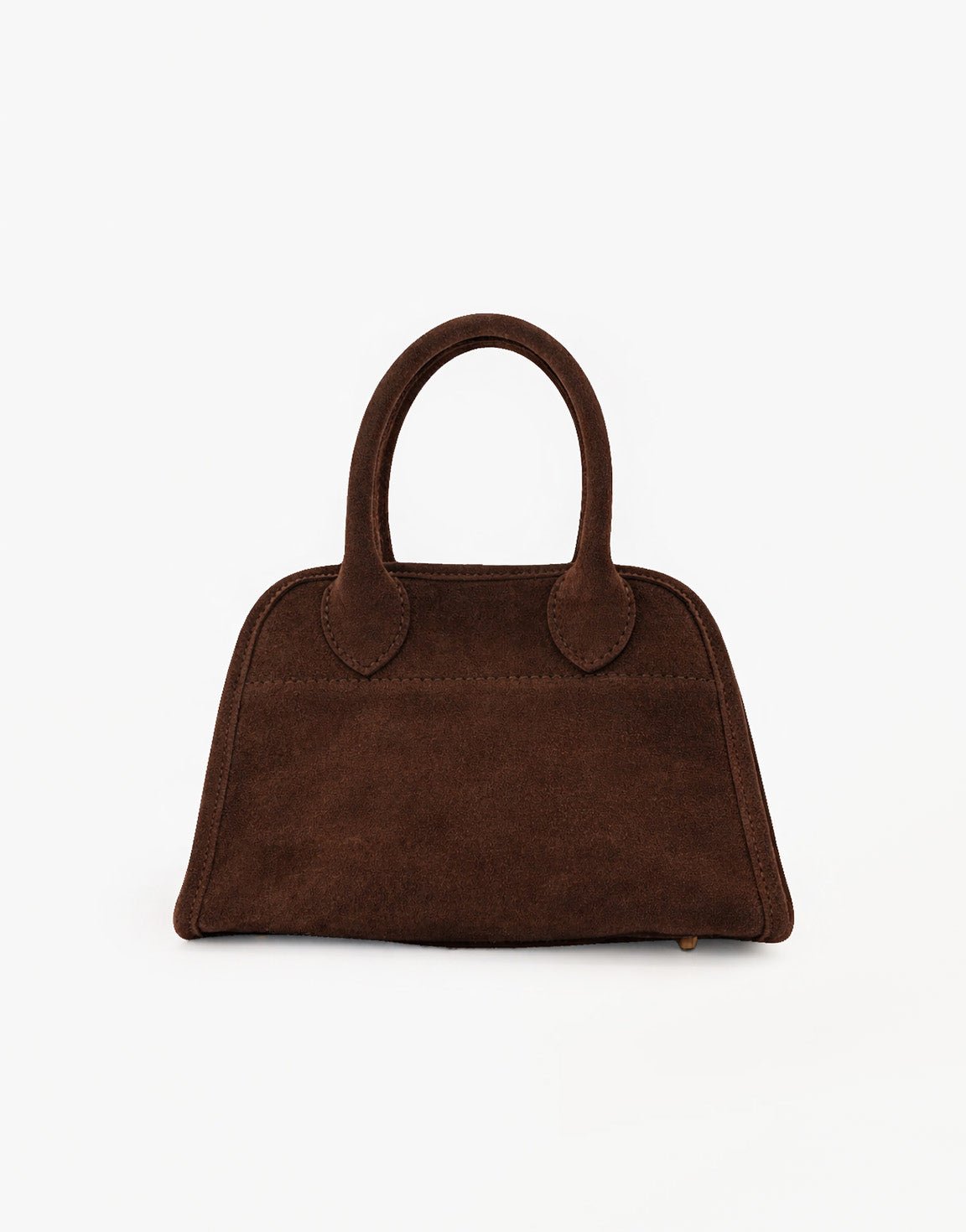 Donkerbruine Suede - Handtas - Olivia & Kate