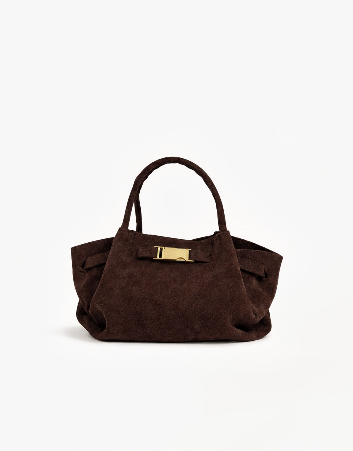 Donkerbruine Suede Shopper - Tas - Olivia & Kate