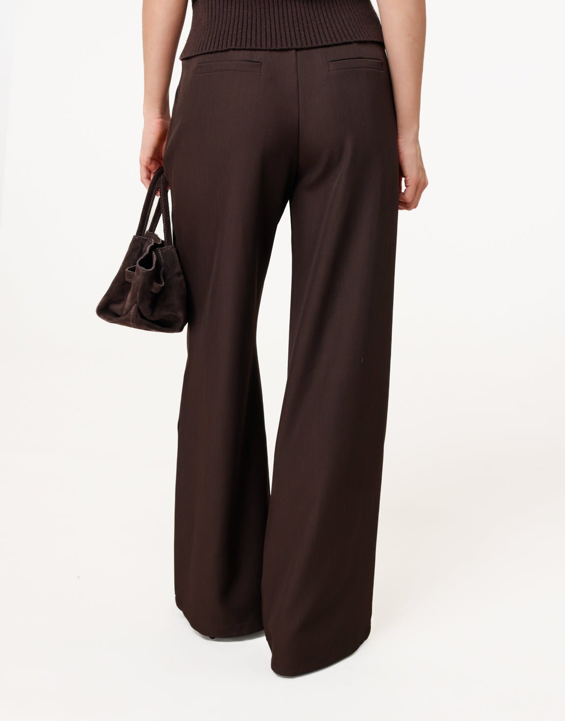 Dark brown Wide Classic - Trousers - Olivia & Kate