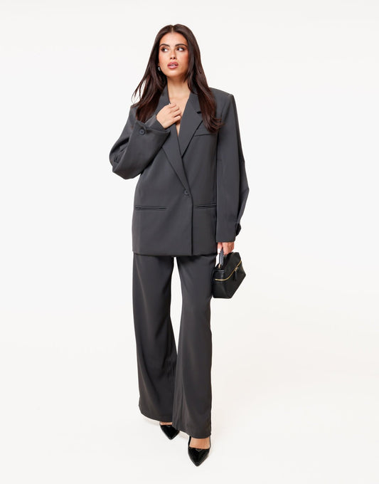 Donkergrijze Classic Lange Oversized - Set - Olivia & Kate