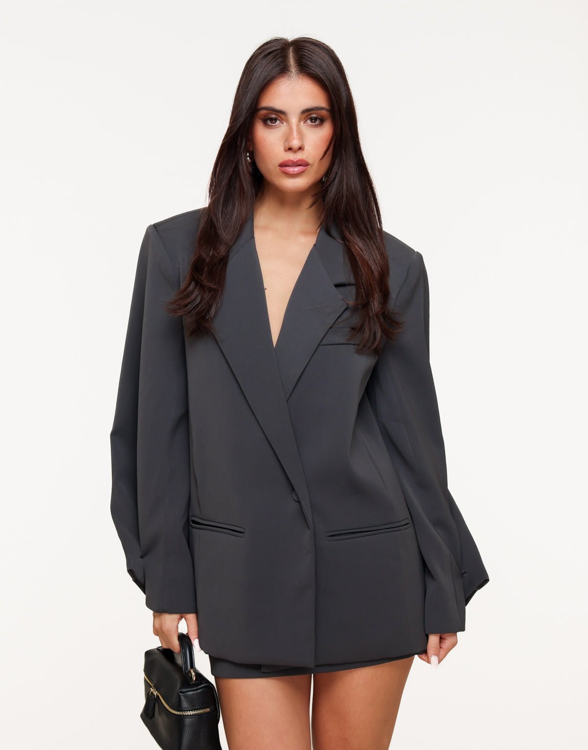 Donkergrijze Classic Lange Oversized - Set - Olivia & Kate