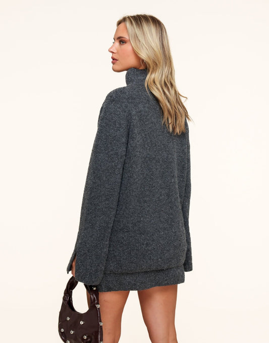 Donkergrijze Gebreide LS - Set - Olivia & Kate