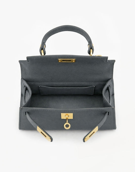 Donkergrijze Gouden Details - Tas - Olivia & Kate