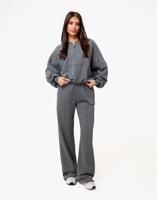 Donkergrijze Jogging LS - Vest - Olivia & Kate