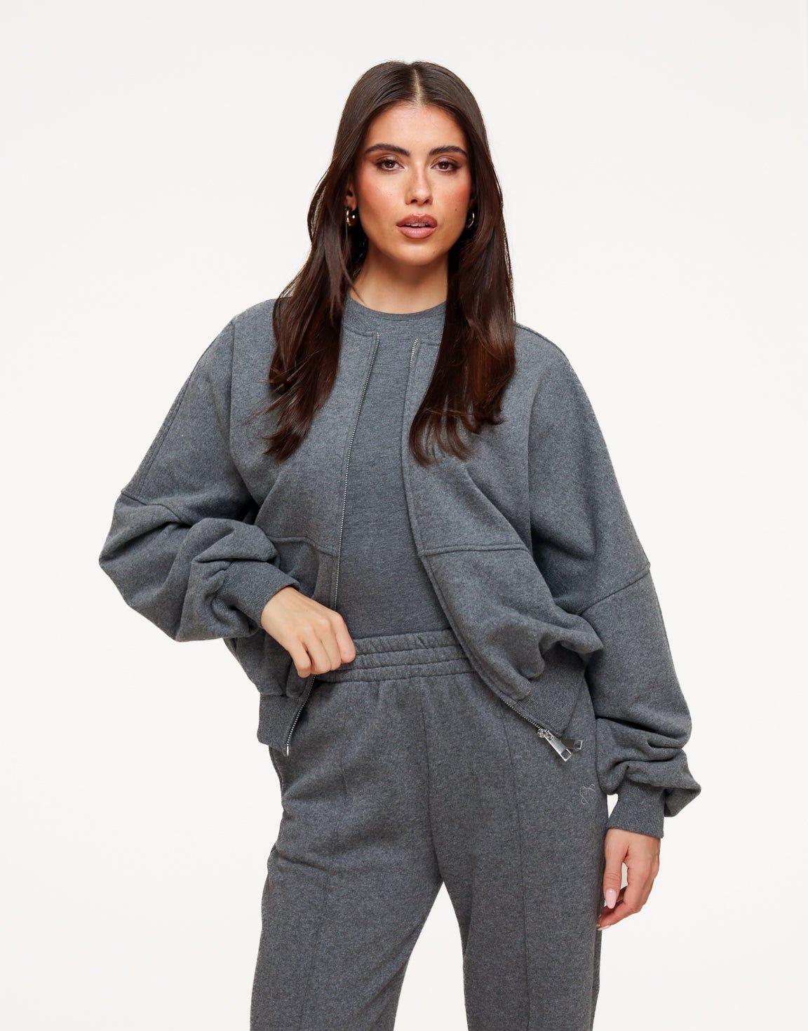 Donkergrijze Jogging LS - Vest - Olivia & Kate