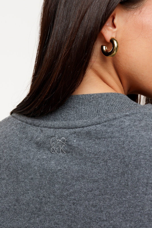 Donkergrijze Jogging LS - Vest - Olivia & Kate