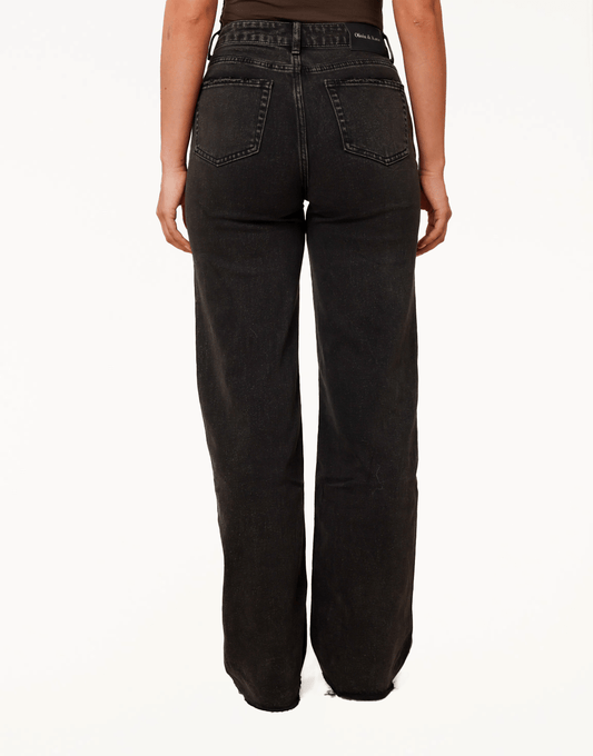 Donkergrijze Wijde Tall - Spijkerbroek - Olivia & Kate