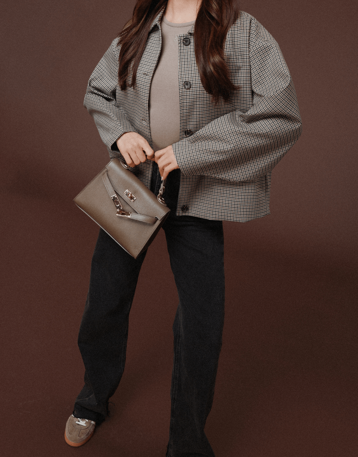 Donkergrijze Wijde Tall - Spijkerbroek - Olivia & Kate