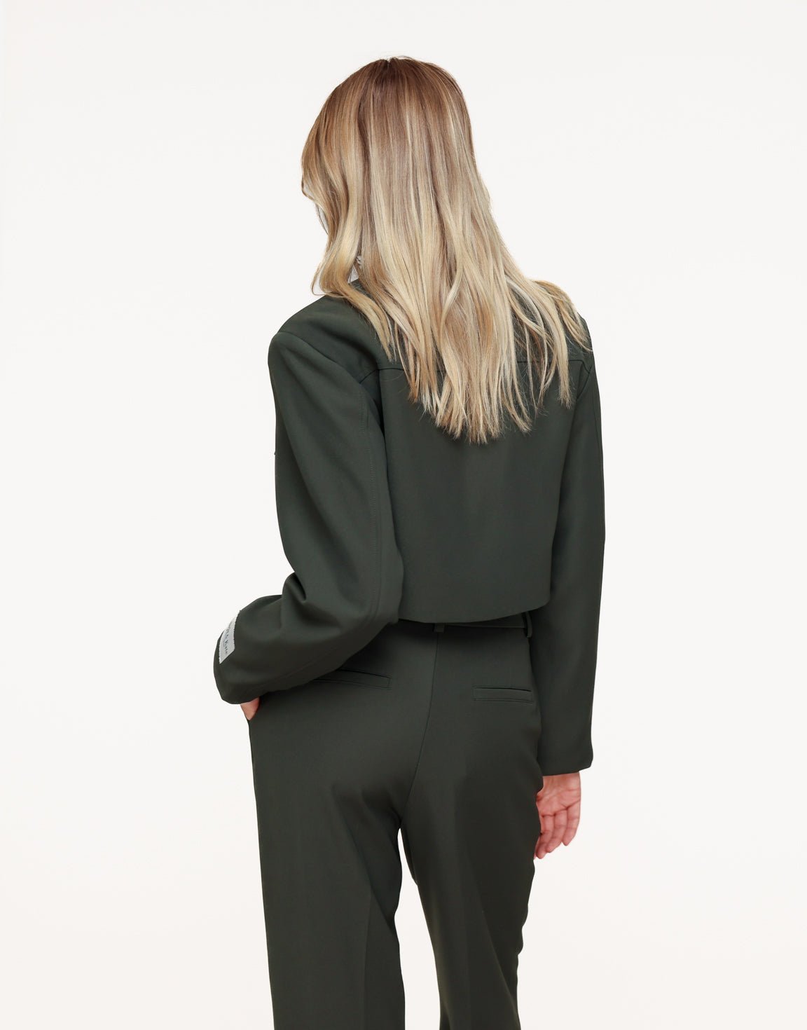 Dark green Studio Cropped - Jacket - Olivia & Kate