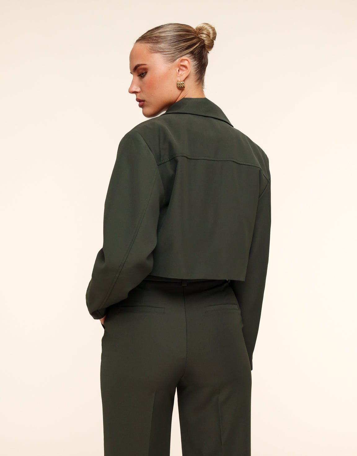 Donkergroene Studio Cropped - Set - Olivia & Kate