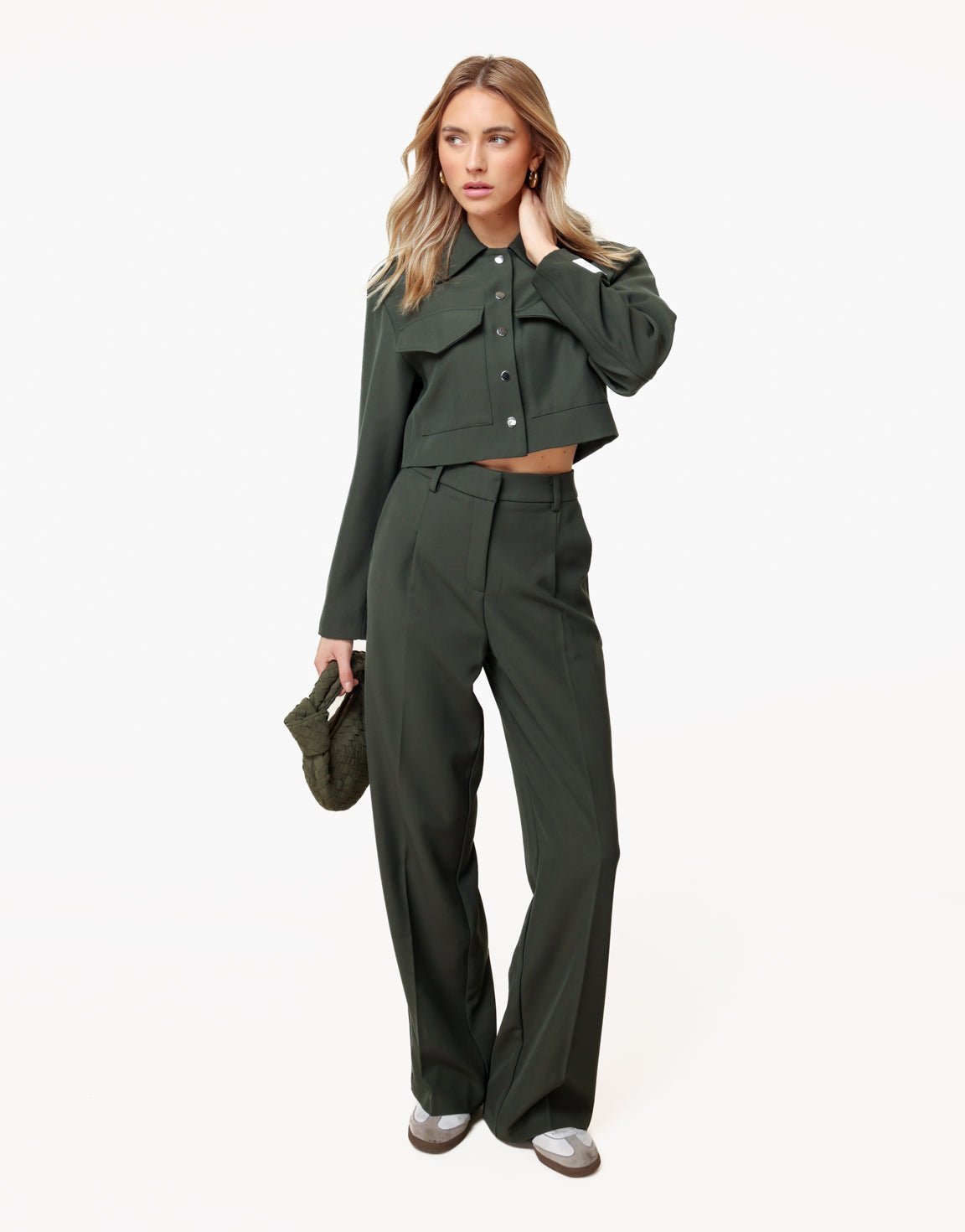 Donkergroene Studio - Pantalon - Olivia & Kate