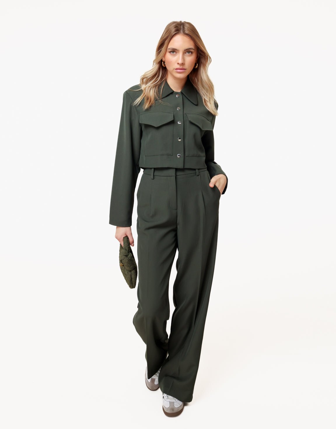 Dark green Studio - Trousers - Olivia & Kate