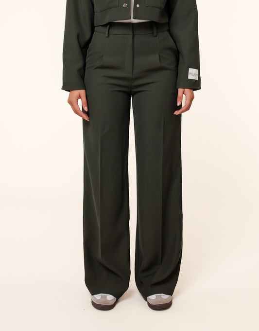Donkergroene Studio - Pantalon - Olivia & Kate