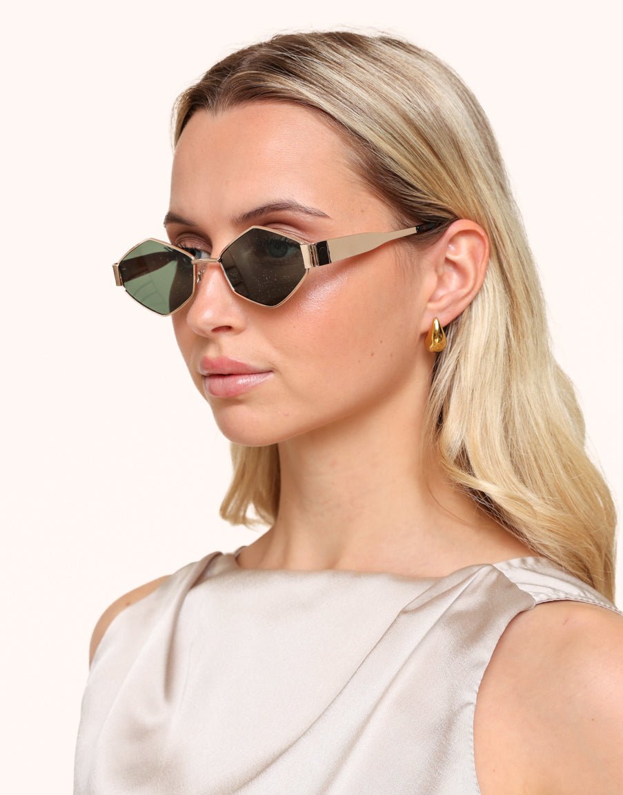 Dark Green Vintage Glasses - Sunglasses - Olivia & Kate