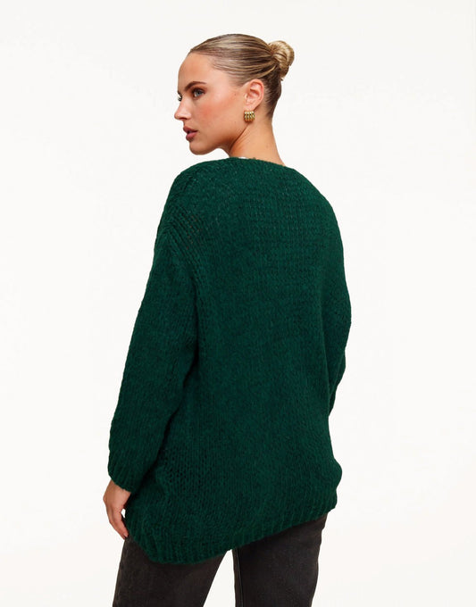Dark green wool - Cardigan - Olivia & Kate