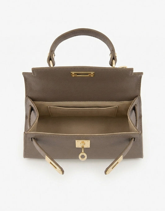 Donkertaupe Gouden Detail - Tas - Olivia & Kate
