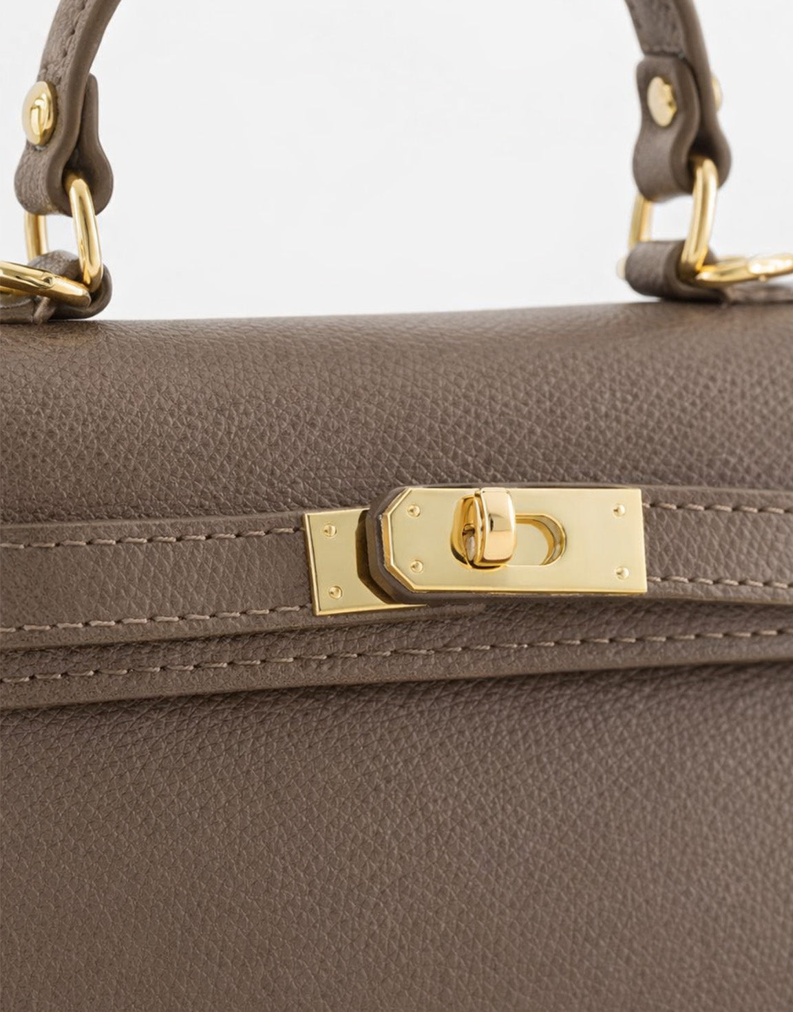 Donkertaupe Gouden Detail - Tas - Olivia & Kate