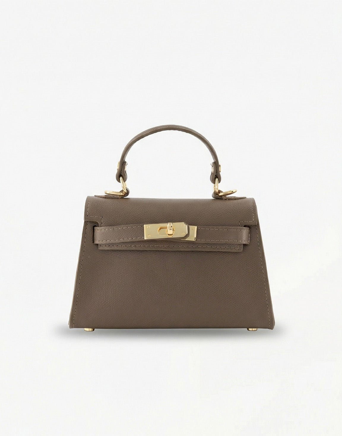 Donkertaupe Gouden Detail - Tas - Olivia & Kate