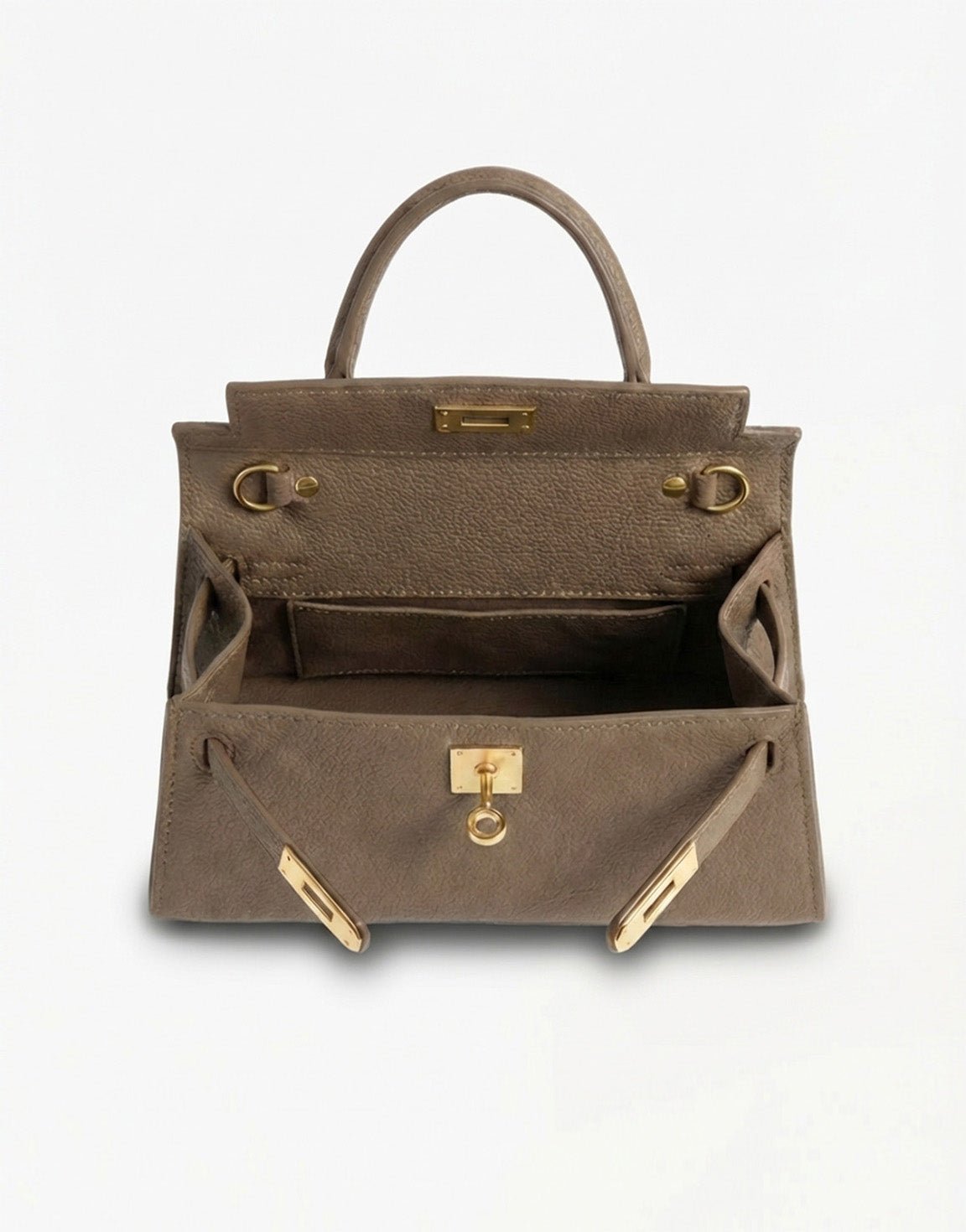 Dark Taupe Gold Midi Detail - Bag - Olivia & Kate