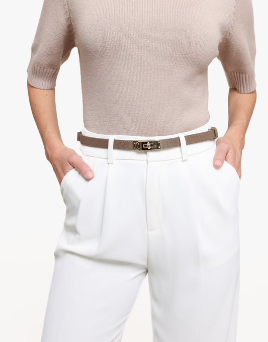 Dark Taupe Link - Belt - Olivia & Kate