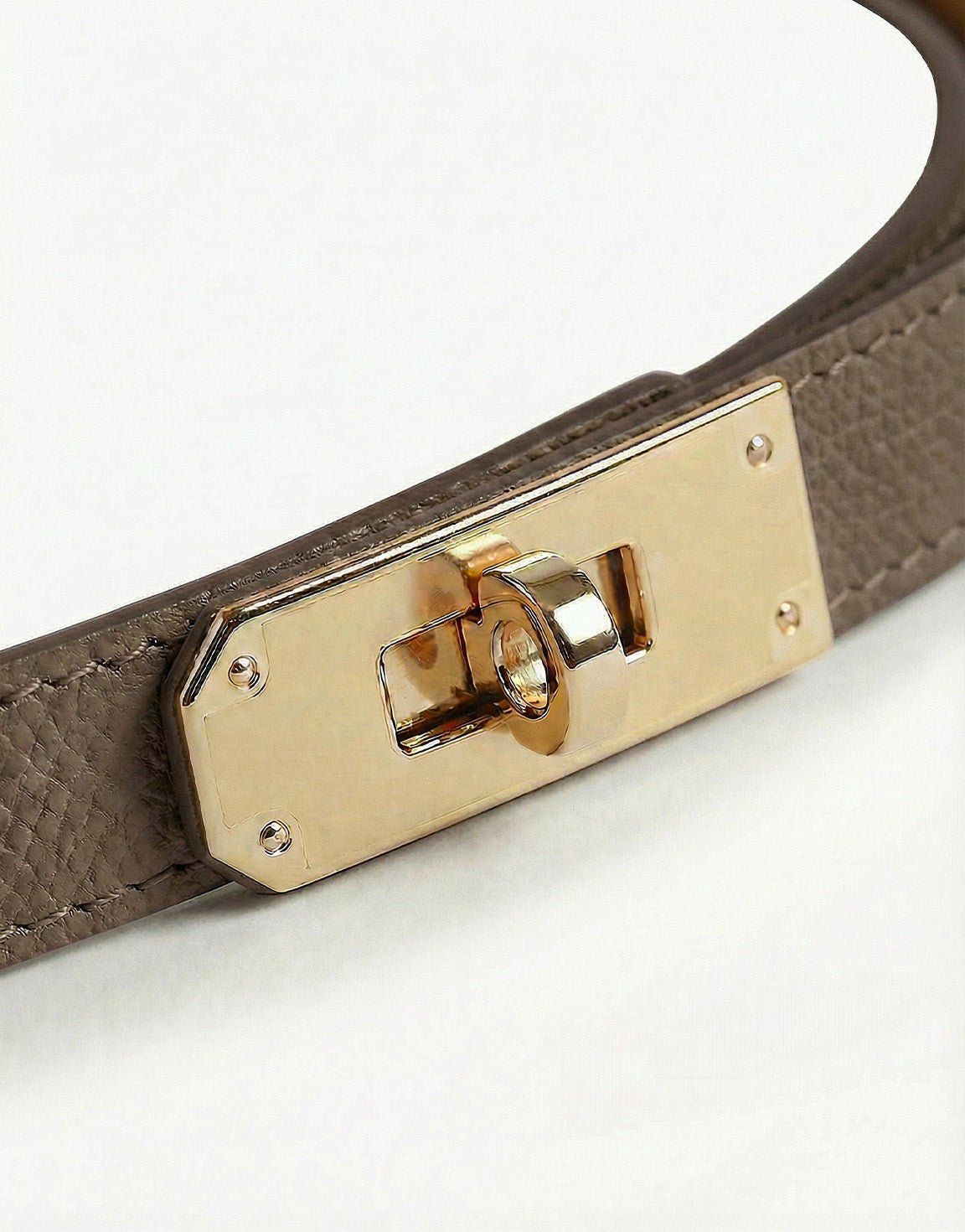 Dark Taupe Link - Belt - Olivia & Kate