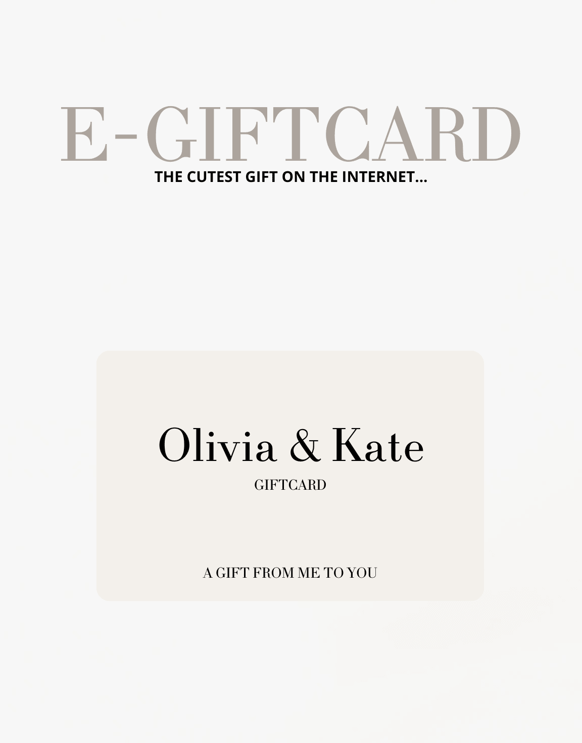 E - giftcard - Olivia & Kate - Olivia & Kate