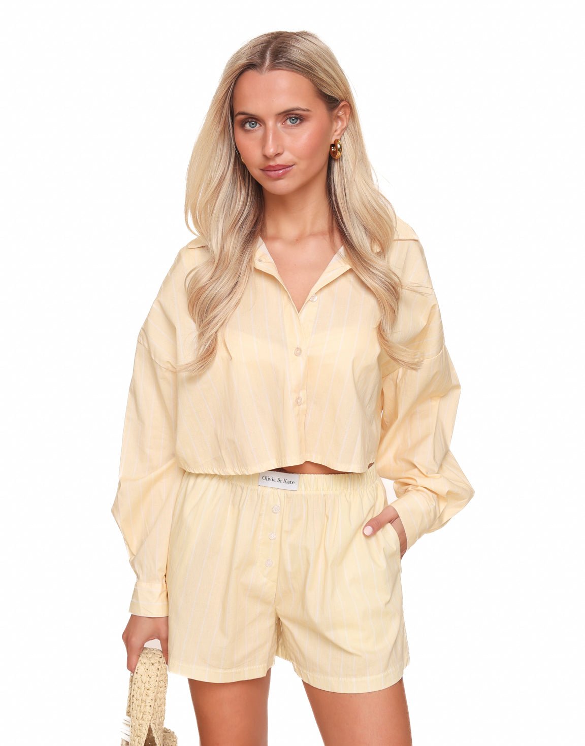 Gele Olivia & Kate Gestreepte - Short - Olivia & Kate