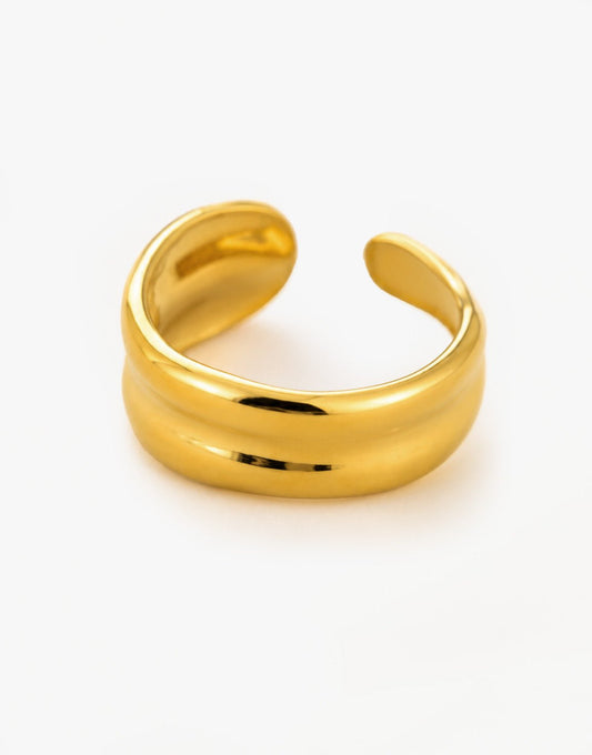 Gouden Asymmetrische - Ring - Olivia & Kate
