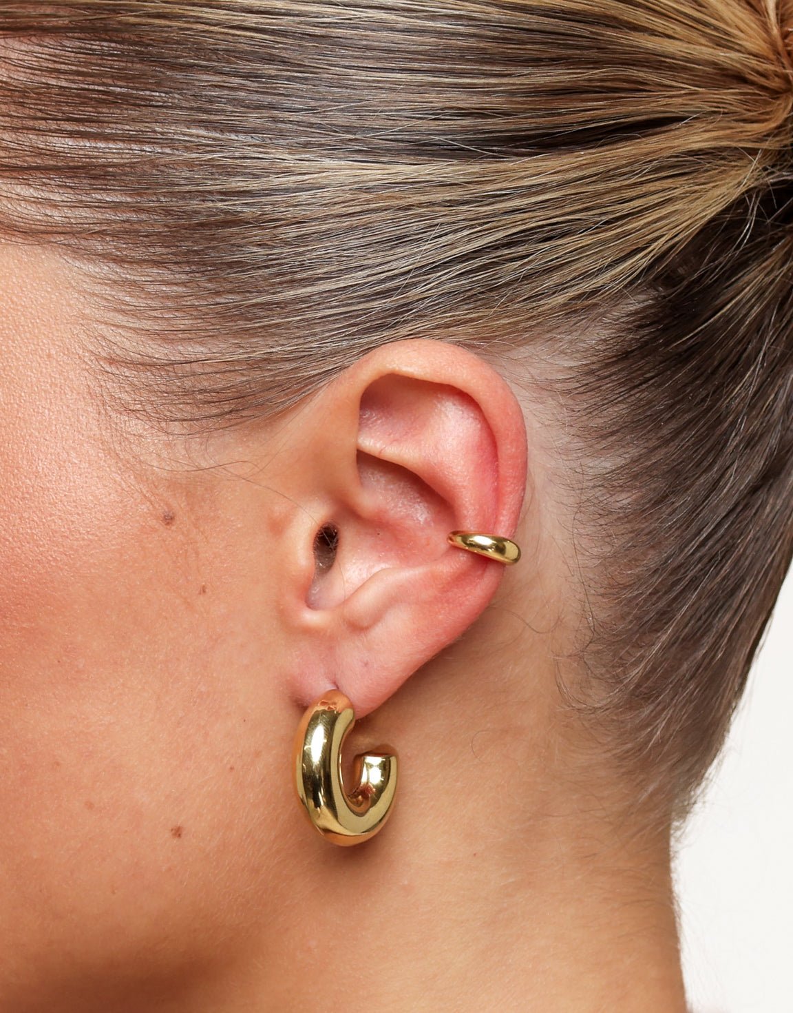 Gold Basic 3.5cm - Earrings - Olivia & Kate