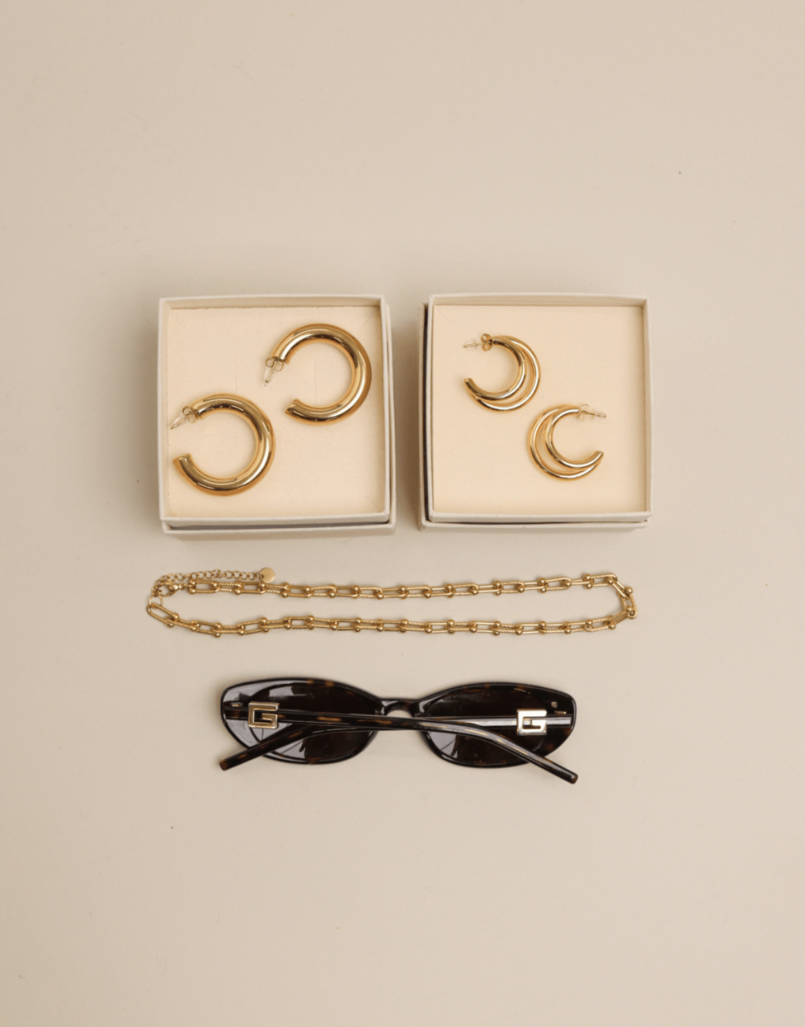 Gouden Basic 4cm - Oorbellen - Olivia & Kate