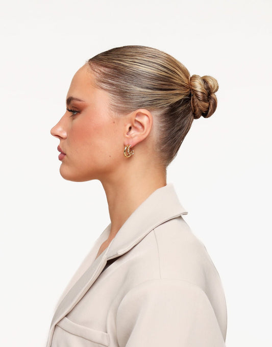 Gouden Basic Dubbele Gedraaide - Oorbellen - Olivia & Kate