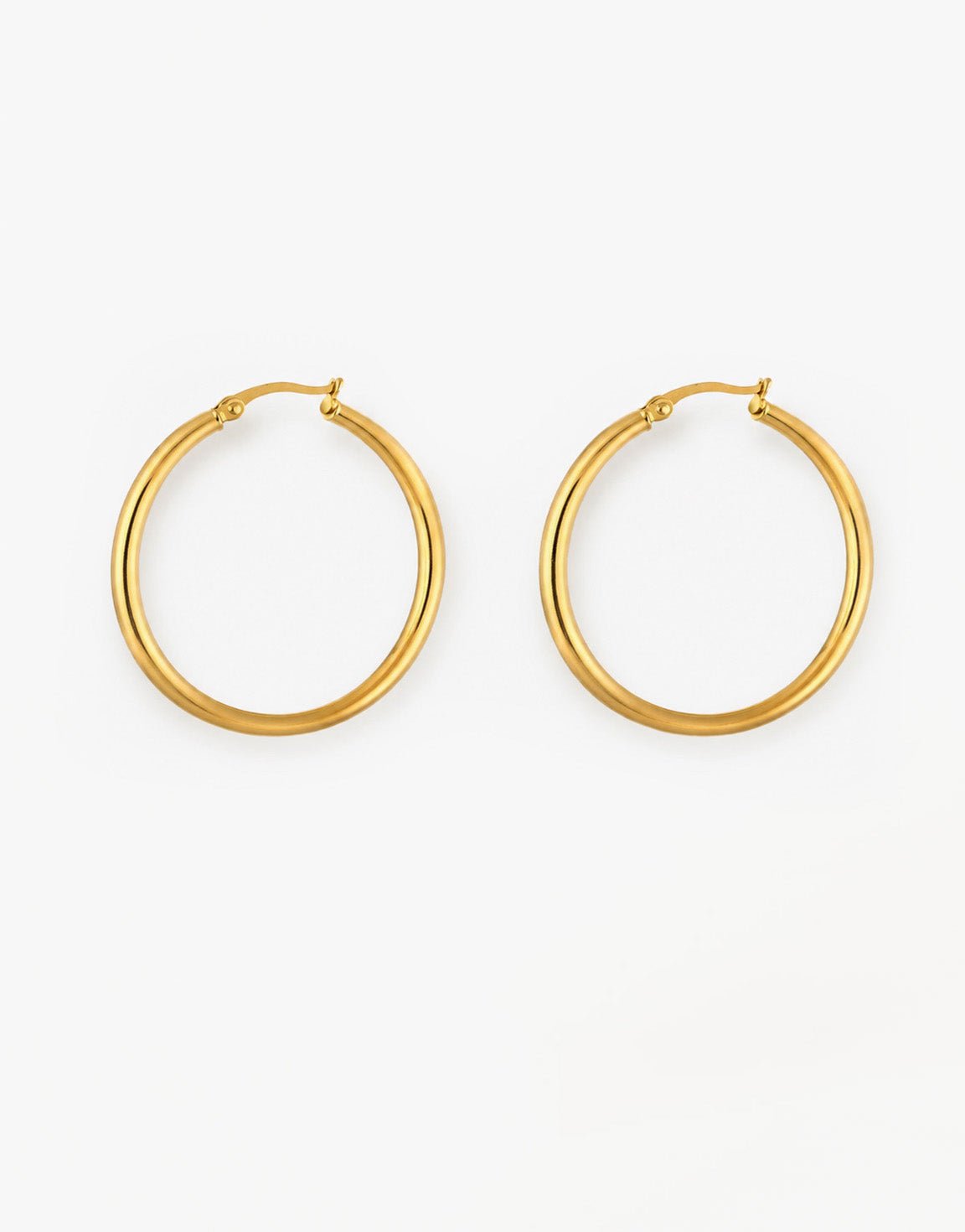 Gouden Basic Ronde Ring - Oorbellen - Olivia & Kate