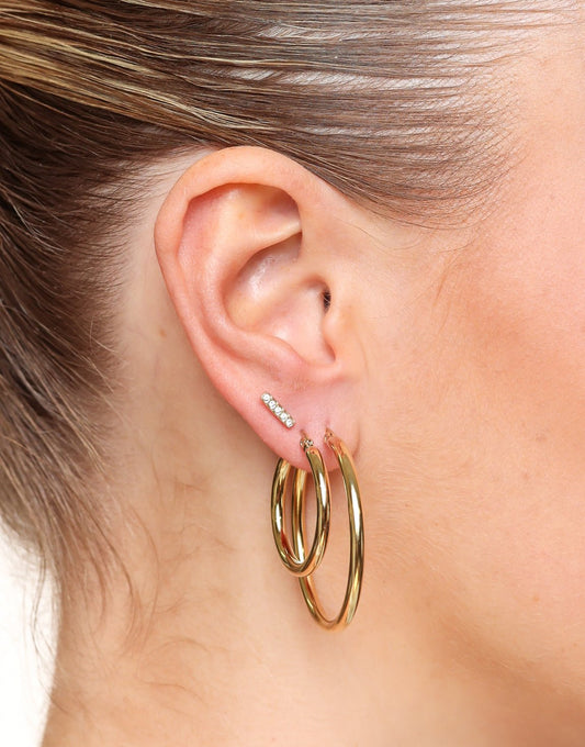 Gouden Basic Ronde Ring - Oorbellen - Olivia & Kate