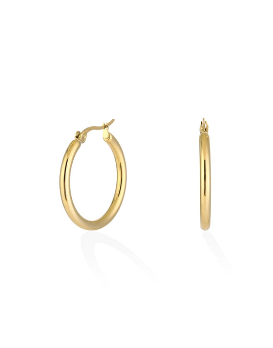 Gouden Basic Ronde Ring - Oorbellen - Olivia & Kate