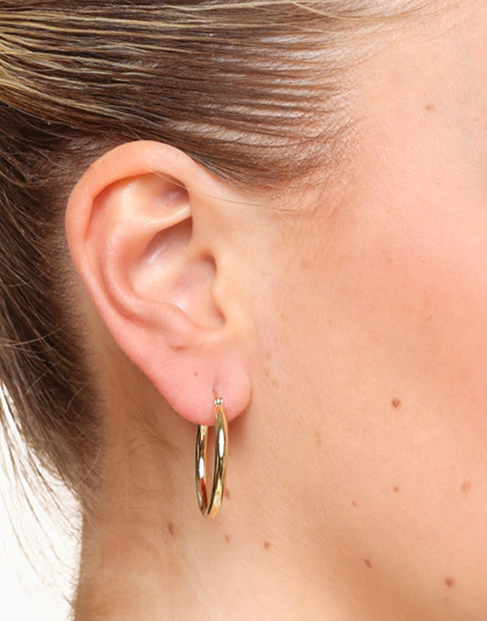 Gouden Basic Ronde Ring - Oorbellen - Olivia & Kate