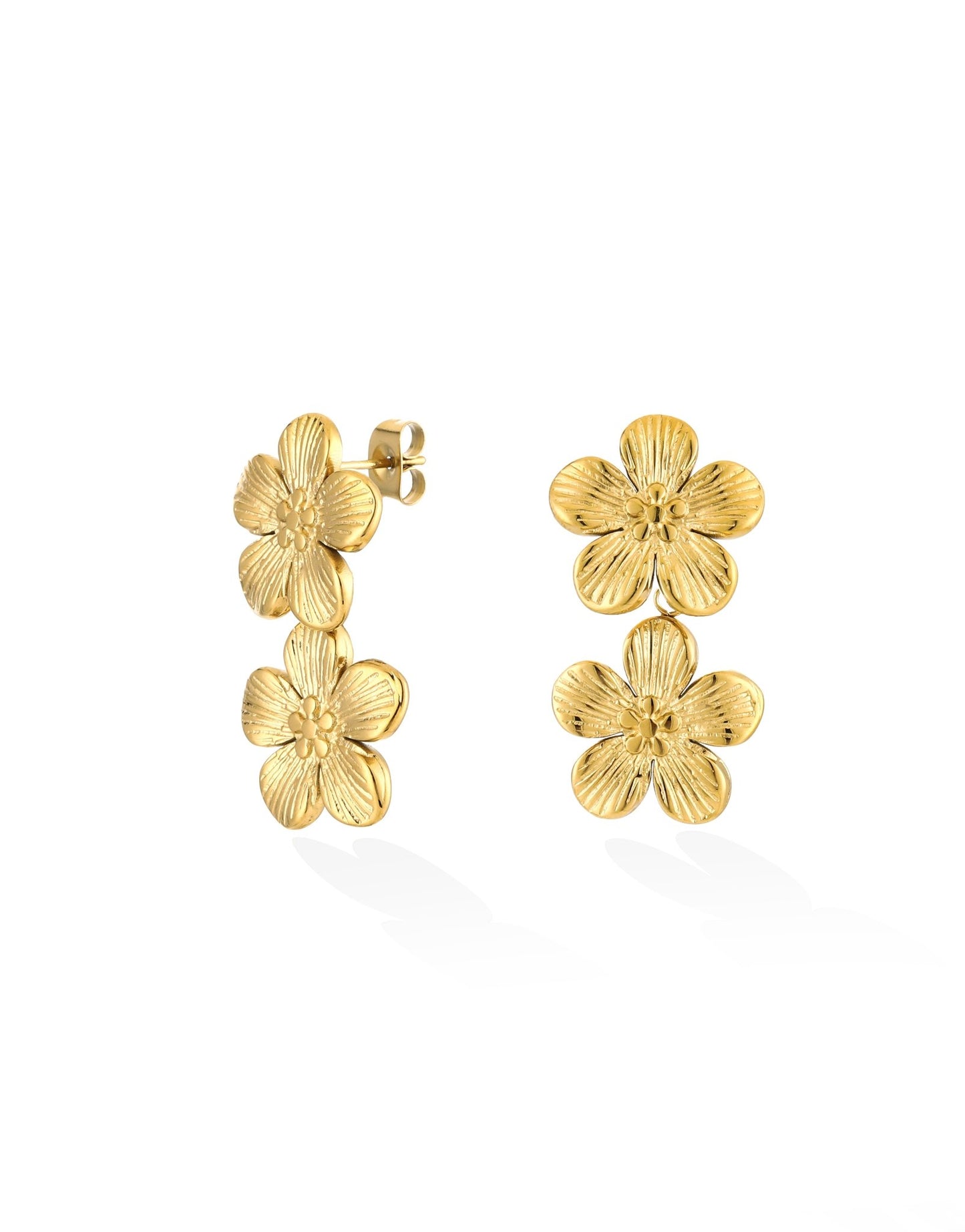 Gouden Bloemen - Oorbellen - Olivia & Kate