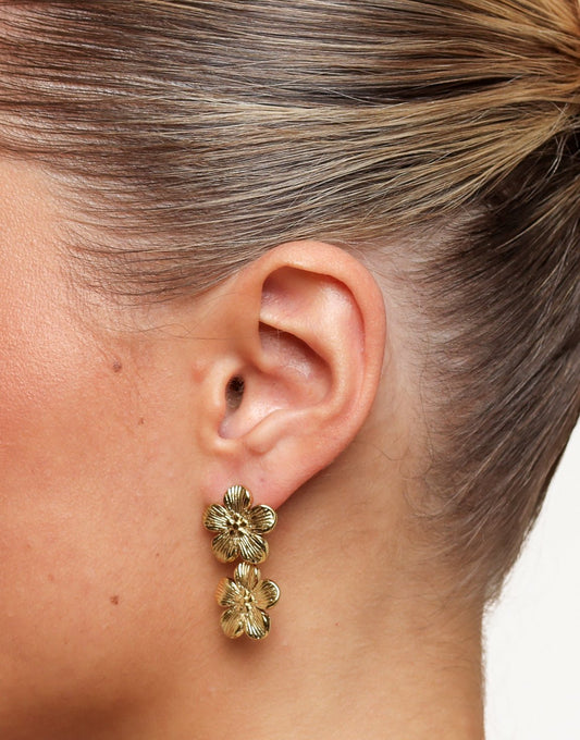 Gouden Bloemen - Oorbellen - Olivia & Kate