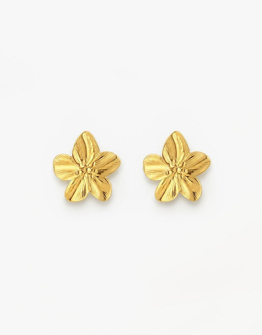 Gouden Bloemen Statement - Oorbellen - Olivia & Kate