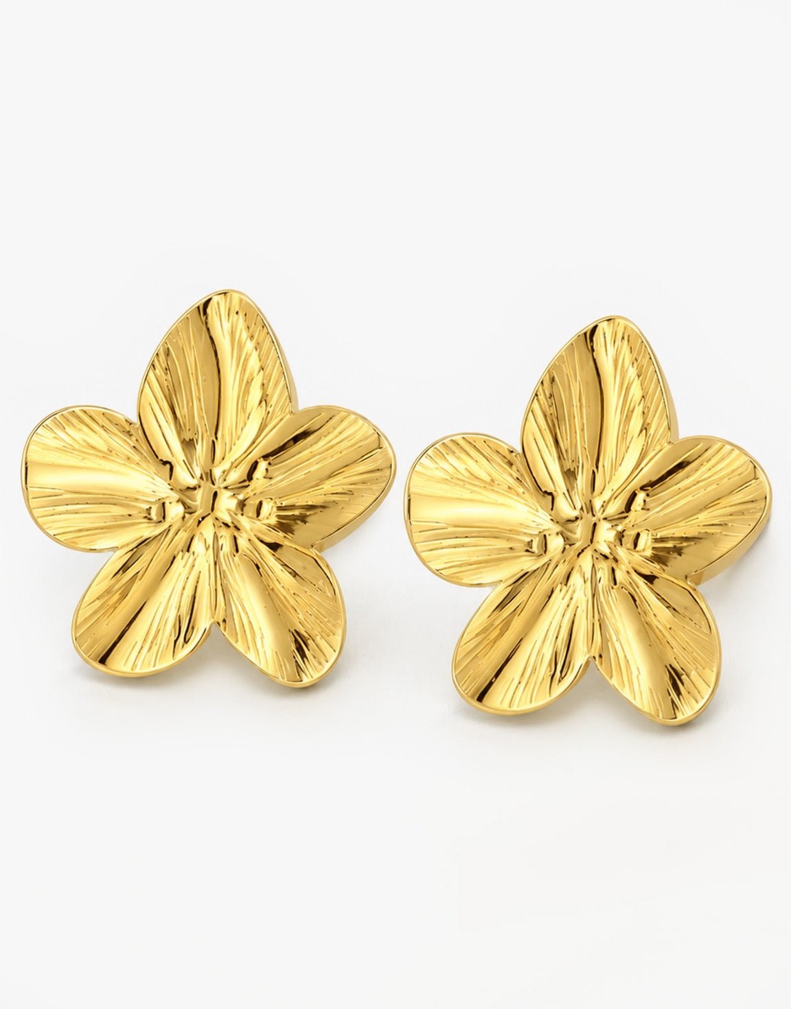 Gouden Bloemen Statement - Oorbellen - Olivia & Kate
