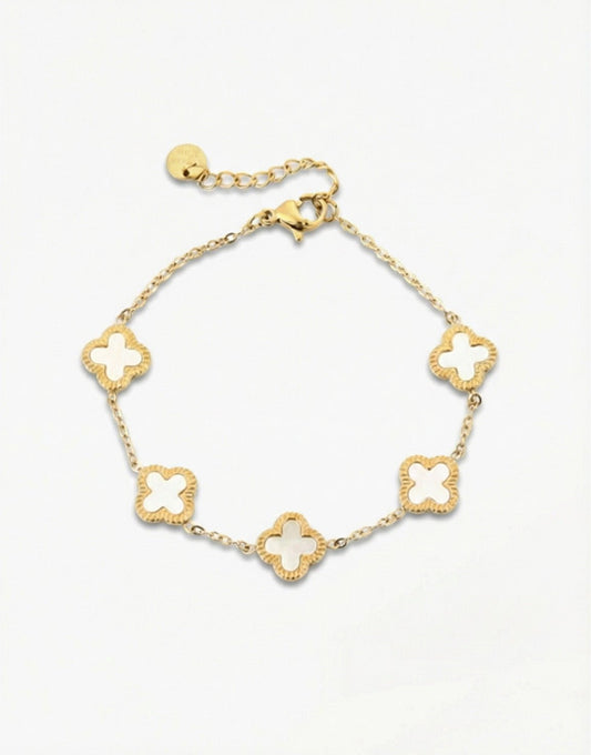 Golden Flower Shaped - Bracelet - Olivia & Kate