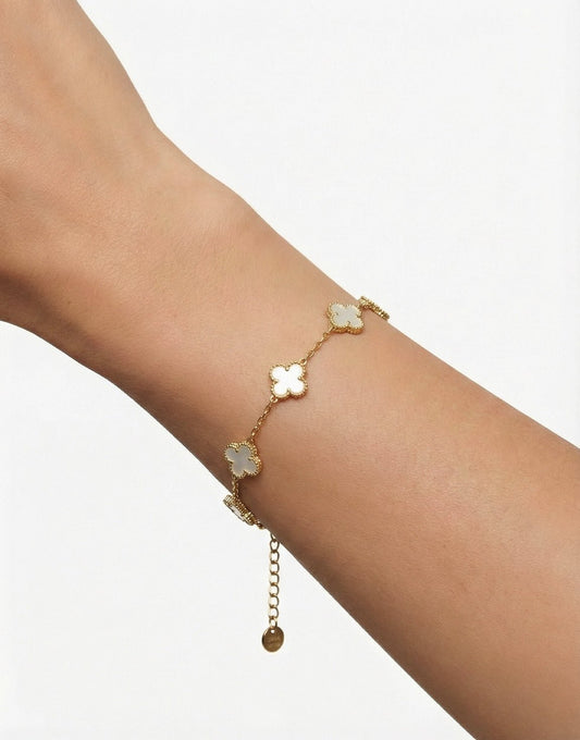Golden Flower Shaped - Bracelet - Olivia & Kate