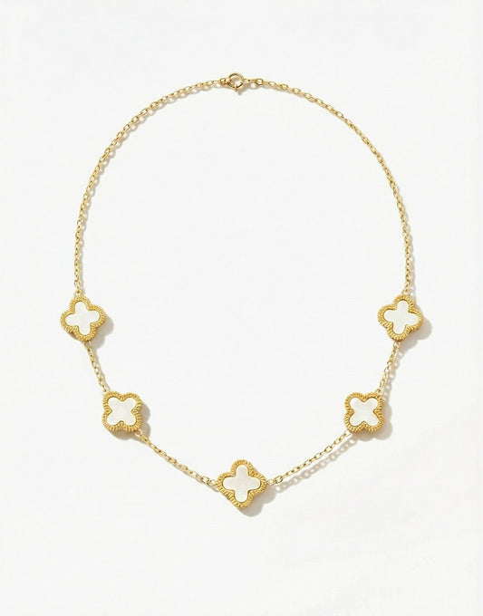 Gold Flower Shaped - Necklace - Olivia & Kate