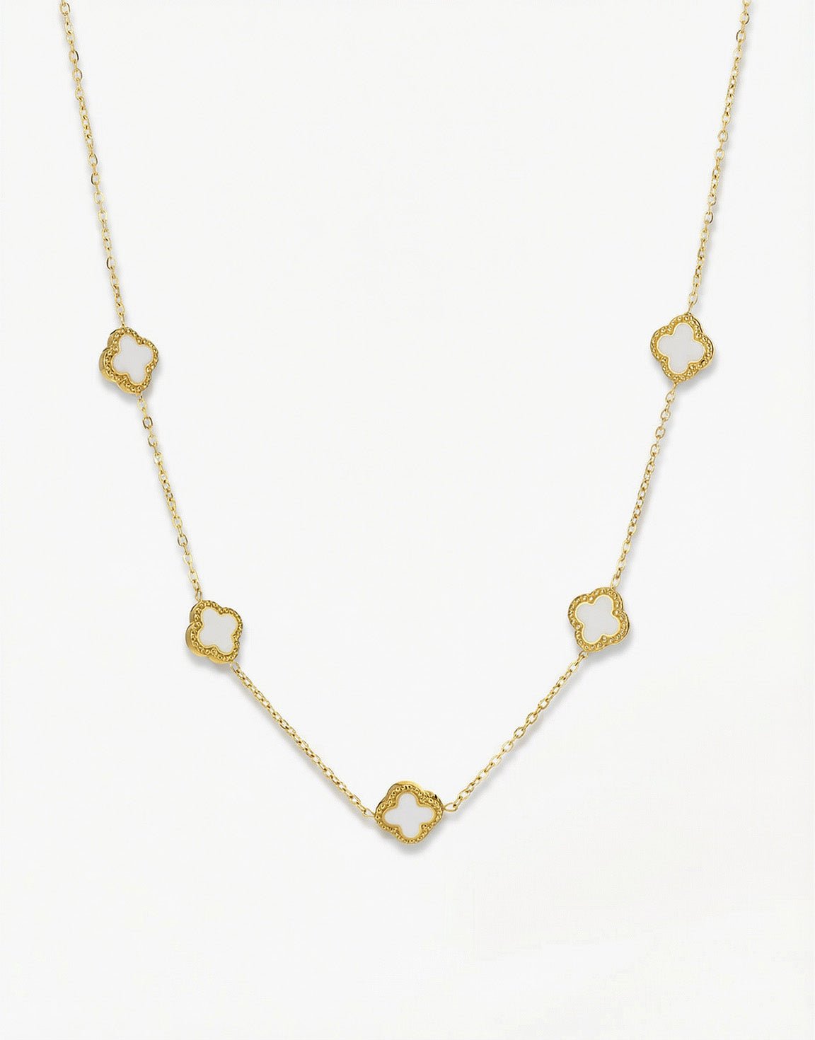 Gold Flower Shaped - Necklace - Olivia & Kate