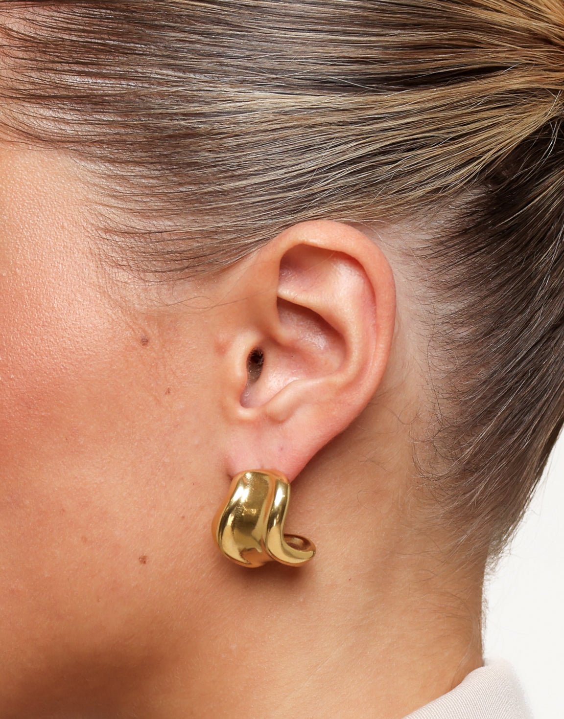 Gouden Brede Chunky - Oorbellen - Olivia & Kate