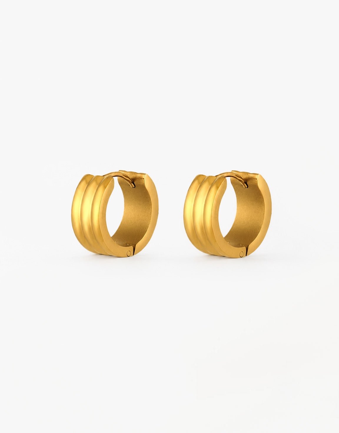 Gouden Drie Dubbele Ring - Oorbellen - Olivia & Kate