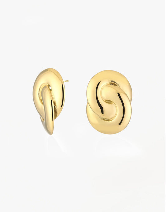 Gouden Gekrulde Statement - Oorbellen - Olivia & Kate