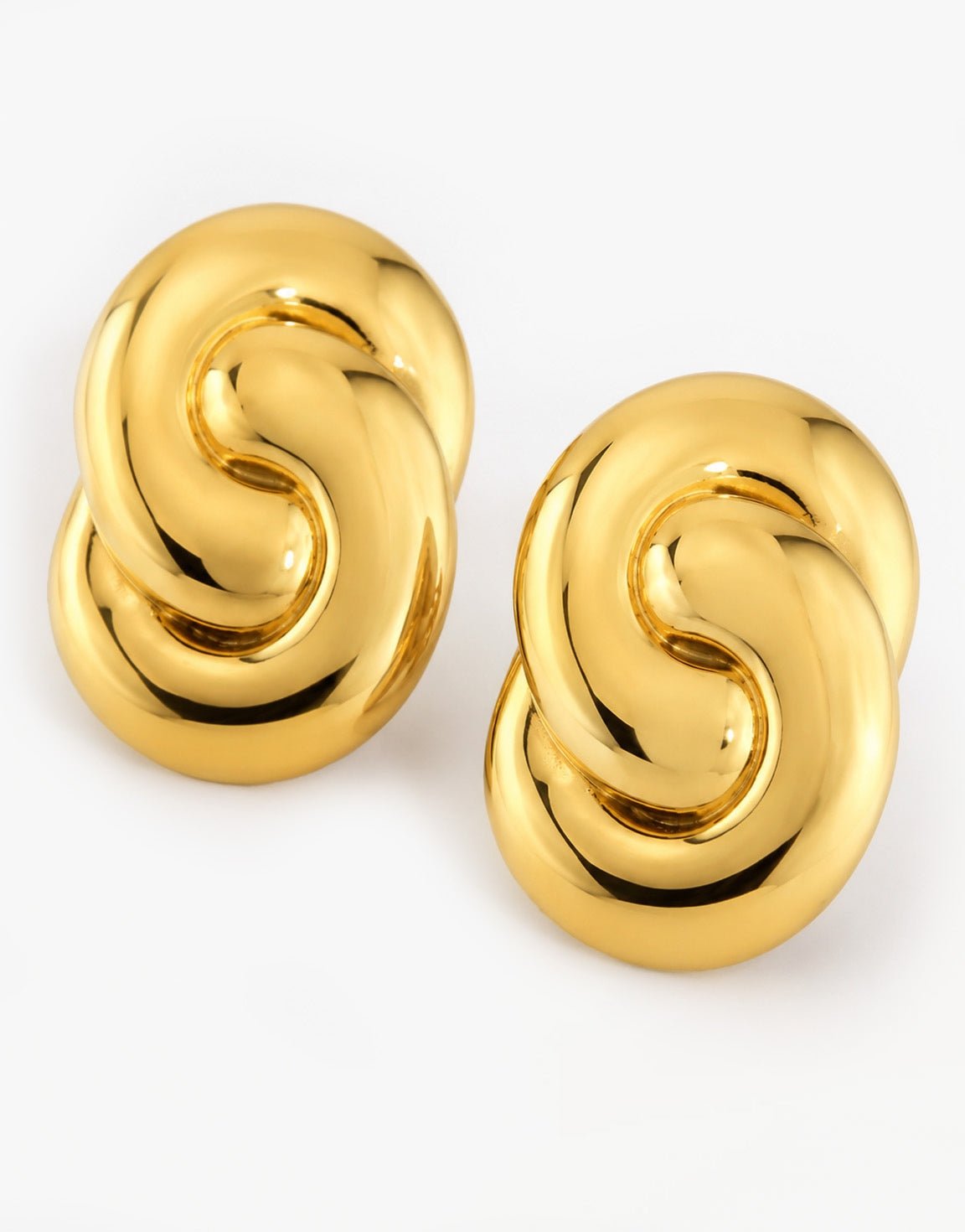 Gouden Gekrulde Statement - Oorbellen - Olivia & Kate