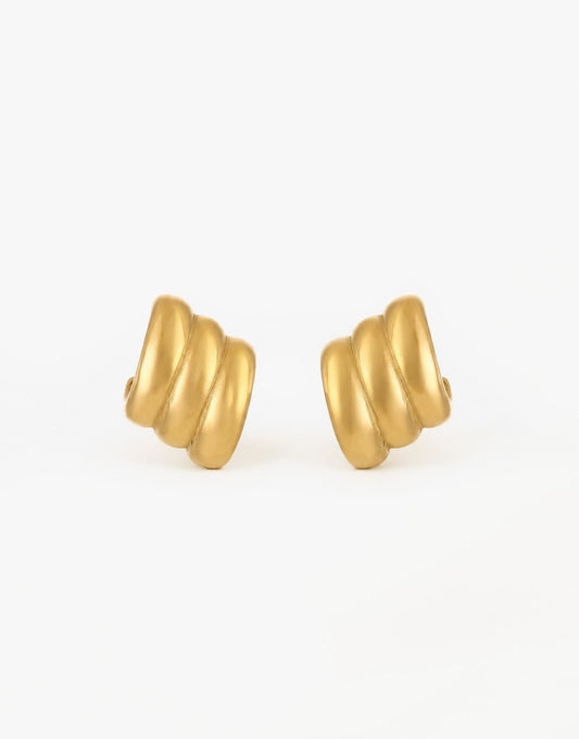 Gouden Grote Dubbele Ring - Oorbellen - Olivia & Kate